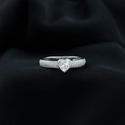 Heart Shape Moissanite Solitaire Engagement Ring Moissanite - ( D-VS1 ) - Color and Clarity - Rosec Jewels