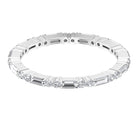 0.75 CT Baguette and Round Diamond Full Eternity Ring in Prong Setting Diamond - ( HI-SI ) - Color and Clarity - Rosec Jewels