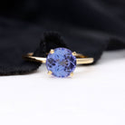 Round Tanzanite Solitaire Engagement Ring Tanzanite - ( AAA ) - Quality - Rosec Jewels