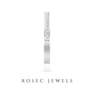 Diamond Stackable Half Eternity Ring Diamond - ( HI-SI ) - Color and Clarity - Rosec Jewels