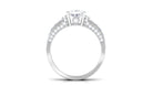 Rosec Jewels-Princess Cut Moissanite Statement Band Engagement Ring