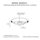 Heart Shape Diamond Criss Cross Engagement Ring Diamond - ( HI-SI ) - Color and Clarity - Rosec Jewels