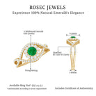 1 CT Emerald Designer Engagement Ring with Diamond Accent Emerald - ( AAA ) - Quality - Rosec Jewels