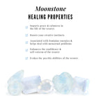 Real Moonstone and Moissanite Stackable Ring Set Moonstone - ( AAA ) - Quality - Rosec Jewels