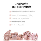 Heart Shape Morganite Dangle Pendant Necklace with Moissanite Morganite - ( AAA ) - Quality - Rosec Jewels