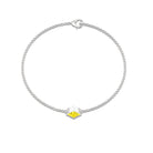 Princess Cut Yellow Sapphire Solitaire Chain Bracelet Yellow Sapphire - ( AAA ) - Quality - Rosec Jewels