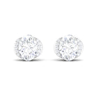 3 CT Cubic Zirconia Stud Earrings with Screw Back Zircon - ( AAAA ) - Quality - Rosec Jewels