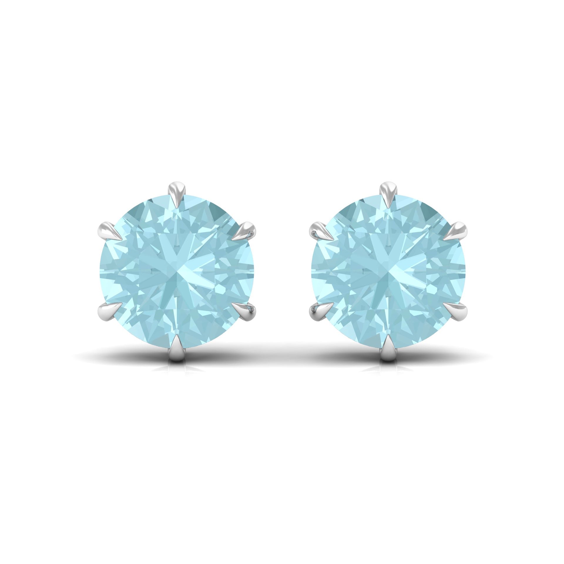 2.25 CT Sky Blue Topaz Solitaire Stud Earrings Sky Blue Topaz - ( AAA ) - Quality - Rosec Jewels