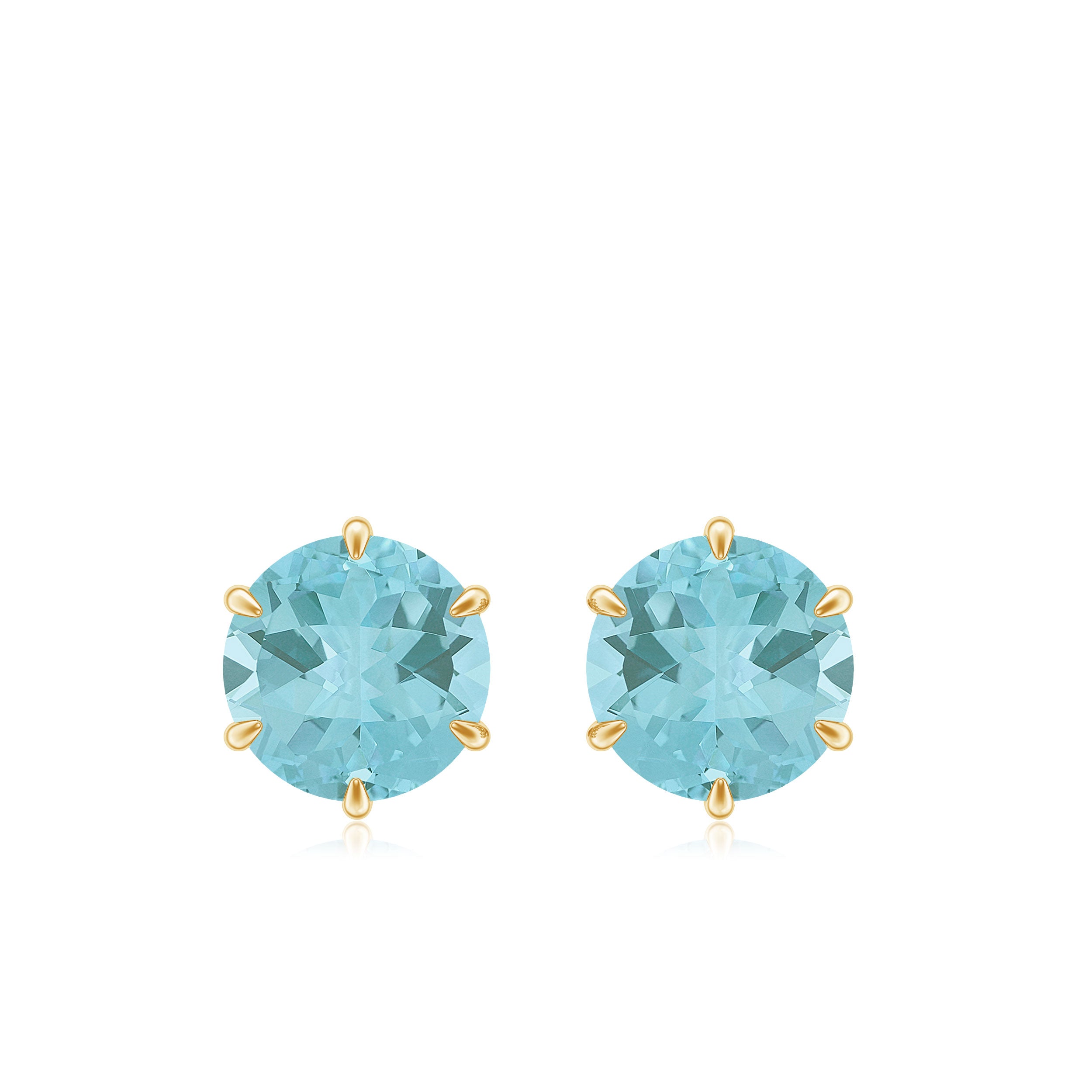 2.25 CT Sky Blue Topaz Solitaire Stud Earrings Sky Blue Topaz - ( AAA ) - Quality - Rosec Jewels