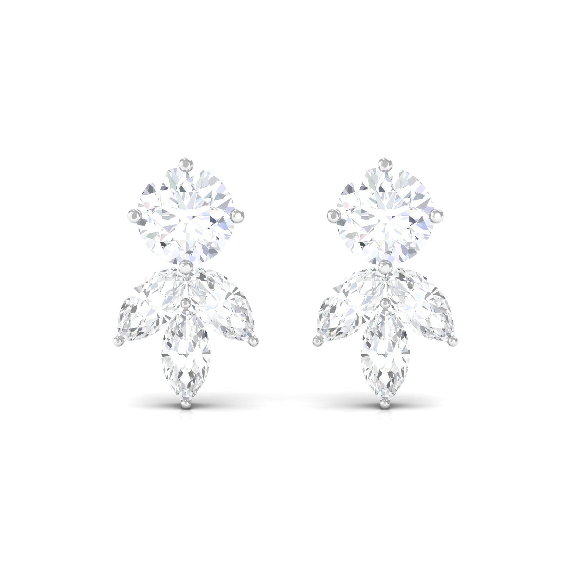 1.25 CT Minimal Zircon Stud Earrings in Prong Setting Zircon - ( AAAA ) - Quality - Rosec Jewels