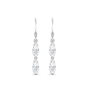 1.25 CT Moissanite Minimal Dangle Earrings in Gold Moissanite - ( D-VS1 ) - Color and Clarity - Rosec Jewels