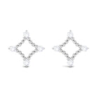 1/2 CT Contemporary Zircon Gold Beaded Stud Earrings Zircon - ( AAAA ) - Quality - Rosec Jewels