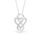 Diamond Infinity Heart Necklace for Women Diamond - ( HI-SI ) - Color and Clarity - Rosec Jewels