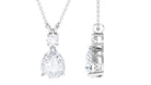 Pear and Round Moissanite Drop Pendant Moissanite - ( D-VS1 ) - Color and Clarity - Rosec Jewels