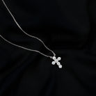 Moissanite Cross Pendant Necklace Moissanite - ( D-VS1 ) - Color and Clarity - Rosec Jewels