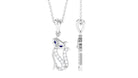 Certified Moissanite Cat Pendant Necklace Moissanite - ( D-VS1 ) - Color and Clarity - Rosec Jewels