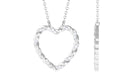 Diamond and Gold Twisted Open Heart Necklace Diamond - ( HI-SI ) - Color and Clarity - Rosec Jewels