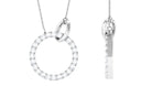 Natural Diamond Eternity Minimal Necklace Diamond - ( HI-SI ) - Color and Clarity - Rosec Jewels