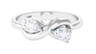 Pear Cut Diamond Toi et Moi Infinity Promise Ring Diamond - ( HI-SI ) - Color and Clarity - Rosec Jewels