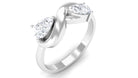 Pear Cut Diamond Toi et Moi Infinity Promise Ring Diamond - ( HI-SI ) - Color and Clarity - Rosec Jewels