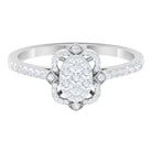 3/4 CT Diamond Solitaire Illusion Art Deco Ring Diamond - ( HI-SI ) - Color and Clarity - Rosec Jewels