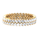 Baguette Cut Zircon Braided Eternity Wedding Band Ring Zircon - ( AAAA ) - Quality - Rosec Jewels