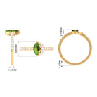 1.25 CT Minimal Marquise Cut Peridot Ring with Diamond Accent Peridot - ( AAA ) - Quality - Rosec Jewels