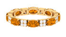 Alternate Citrine and Diamond Eternity Ring Citrine - ( AAA ) - Quality - Rosec Jewels