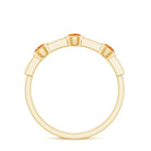 1/2 CT Citrine and Diamond Minimal Half Eternity Ring Citrine - ( AAA ) - Quality - Rosec Jewels