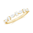 Marquise and Oval Shape Moissanite Half Eternity Ring Moissanite - ( D-VS1 ) - Color and Clarity - Rosec Jewels