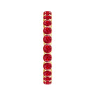Round Lab-Created Ruby Full Eternity Ring in Gold Lab Created Ruby - ( AAAA ) - Quality - Rosec Jewels