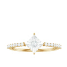 Round Cut Diamond Promise Ring in Illusion Setting Diamond - ( HI-SI ) - Color and Clarity - Rosec Jewels