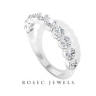 1.25 CT Diamond Eternity Ring in Bar Setting Diamond - ( HI-SI ) - Color and Clarity - Rosec Jewels