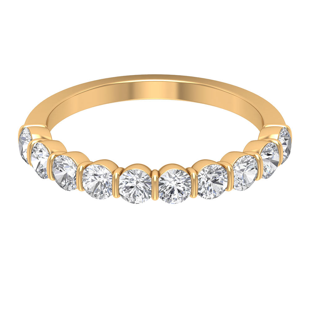 1.25 CT Diamond Eternity Ring in Bar Setting Diamond - ( HI-SI ) - Color and Clarity - Rosec Jewels