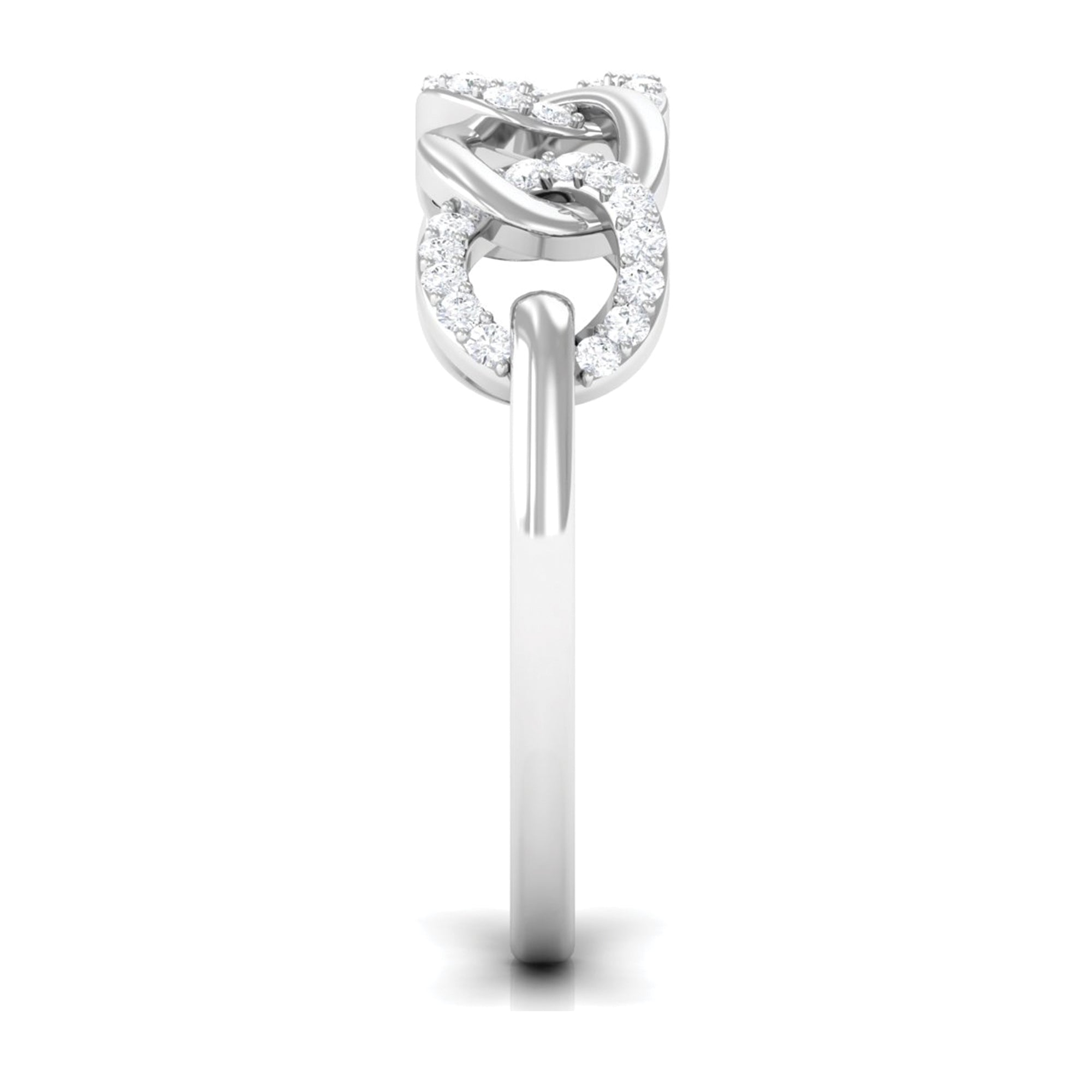 1/4 CT Interlock Diamond Contemporary Band Ring Diamond - ( HI-SI ) - Color and Clarity - Rosec Jewels