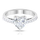 2.75 CT Heart Moissanite Solitaire Engagement Ring Moissanite - ( D-VS1 ) - Color and Clarity - Rosec Jewels