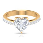 2.75 CT Heart Moissanite Solitaire Engagement Ring Moissanite - ( D-VS1 ) - Color and Clarity - Rosec Jewels