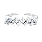 3/4 CT Baguette Cut Moissanite Braided Half Eternity Ring Moissanite - ( D-VS1 ) - Color and Clarity - Rosec Jewels