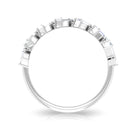 3/4 CT Baguette Cut Moissanite Braided Half Eternity Ring Moissanite - ( D-VS1 ) - Color and Clarity - Rosec Jewels