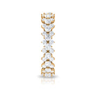 4.5 CT Prong Set Moissanite Full Eternity Band Ring in Gold Moissanite - ( D-VS1 ) - Color and Clarity - Rosec Jewels