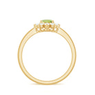 1 CT Princess Diana Inspired Peridot and Diamond Engagement Ring Peridot - ( AAA ) - Quality - Rosec Jewels