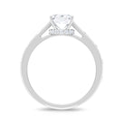 2 CT Moissanite Solitaire Engagement Ring with Hidden Halo Moissanite - ( D-VS1 ) - Color and Clarity - Rosec Jewels