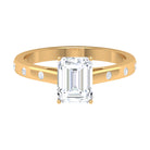 2 CT Moissanite Solitaire Engagement Ring with Hidden Halo Moissanite - ( D-VS1 ) - Color and Clarity - Rosec Jewels