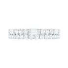 3.75 CT Certified Moissanite Two Row Eternity Ring in Gold Moissanite - ( D-VS1 ) - Color and Clarity - Rosec Jewels