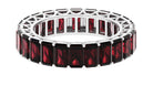 7.25 CT Octagon Cut Garnet Eternity Ring in Prong Setting Garnet - ( AAA ) - Quality - Rosec Jewels