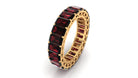 7.25 CT Octagon Cut Garnet Eternity Ring in Prong Setting Garnet - ( AAA ) - Quality - Rosec Jewels