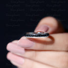 2 MM Black Spinel Eternity Ring in Channel Setting Black Spinel - ( AAA ) - Quality - Rosec Jewels