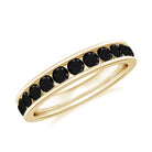 Trellis Set Black Spinel Full Eternity Band Black Spinel - ( AAA ) - Quality - Rosec Jewels