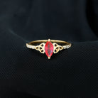 1.50 CT Lab Grown Ruby Celtic Knot Ring with Diamond Lab Created Ruby - ( AAAA ) - Quality - Rosec Jewels